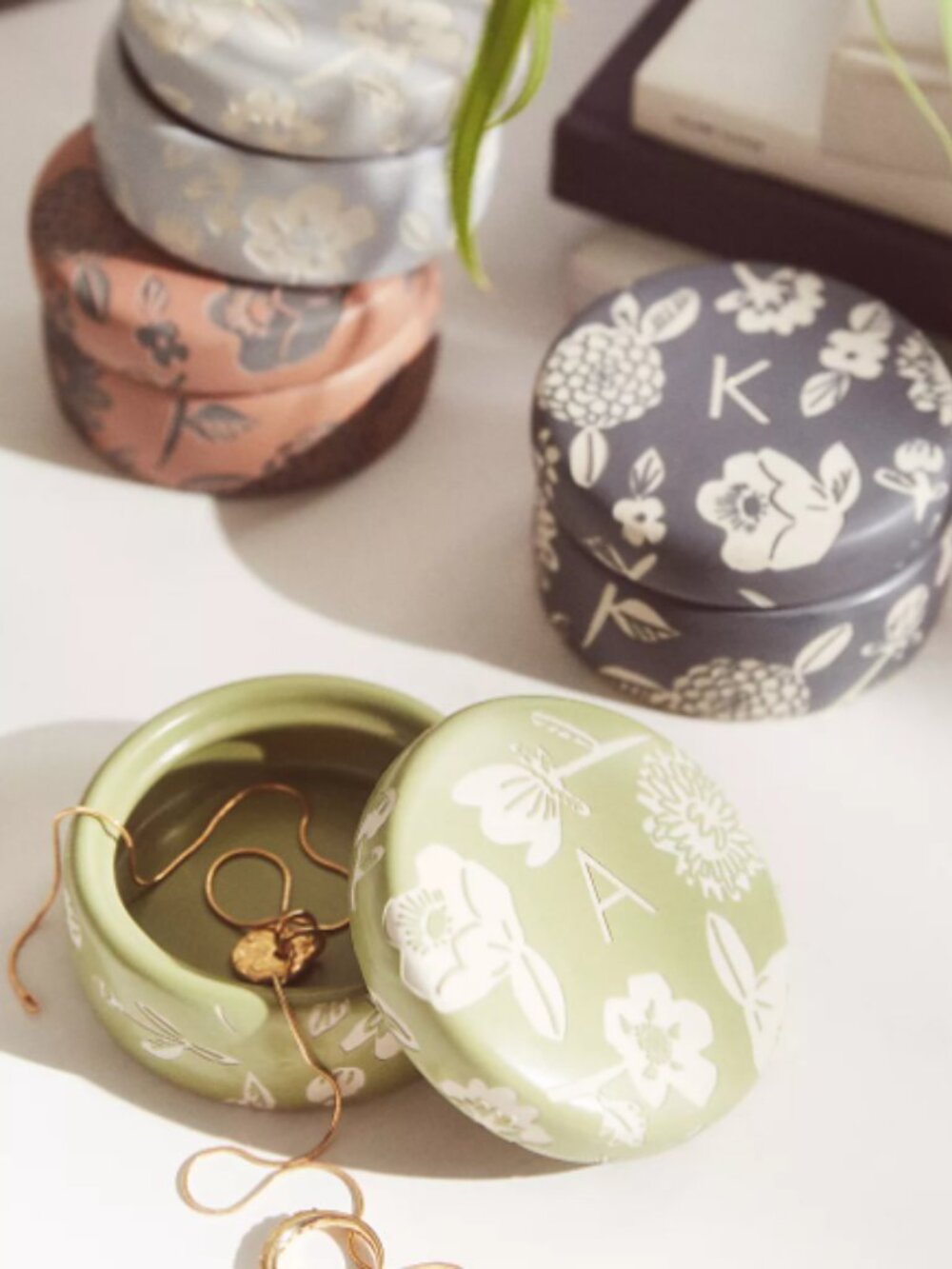 Masey Monogram Trinket Dish in letter K